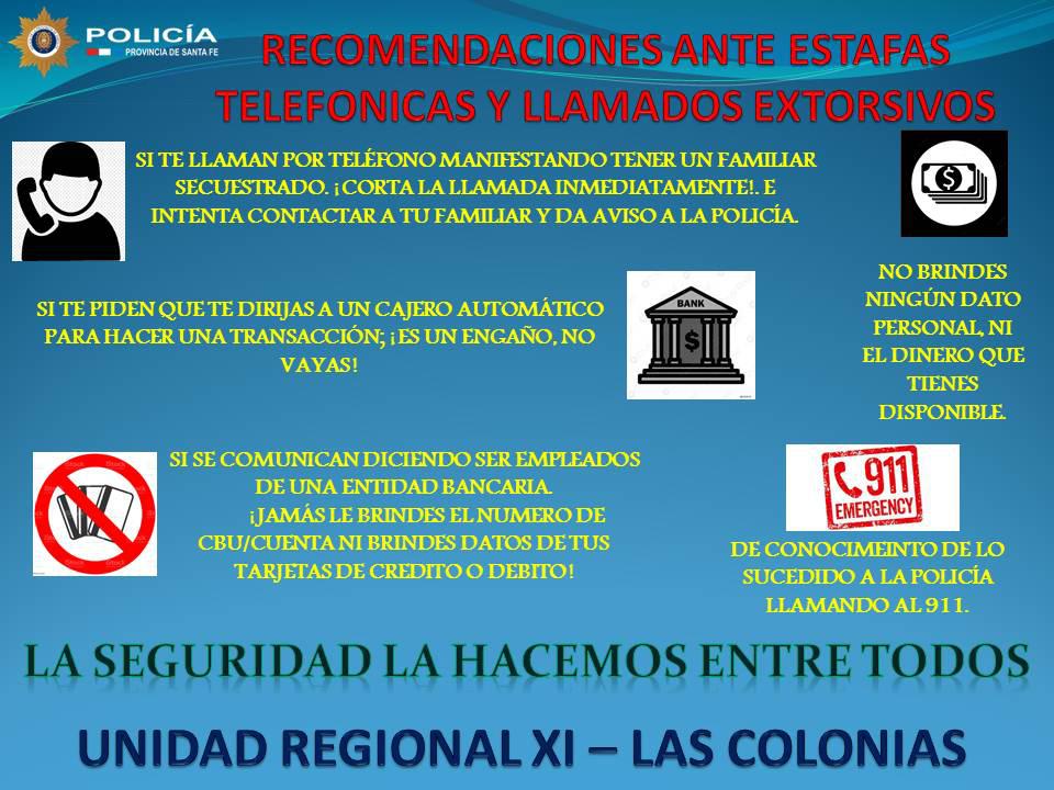 RECOMENDACIONES ante estafas y llamados extorsivos (1)