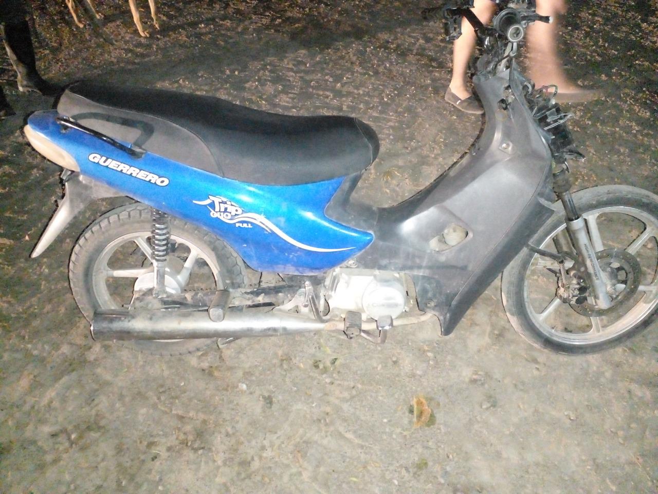 secuestran moto en SOUTO